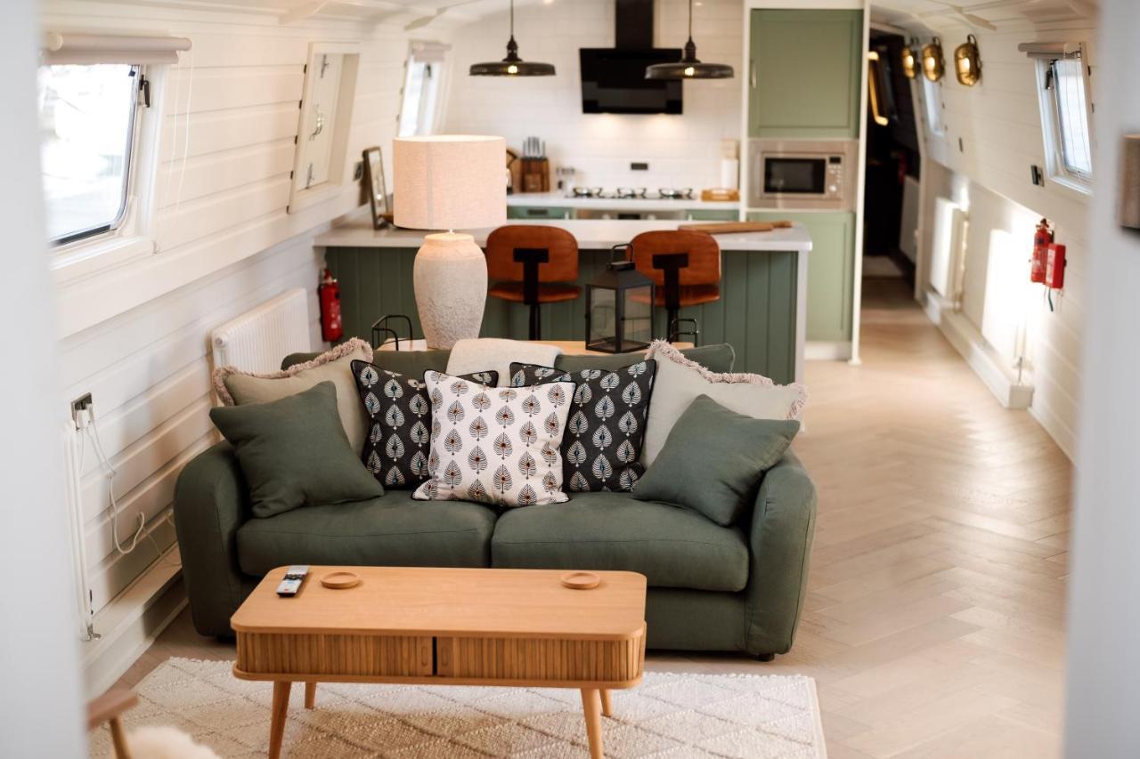 Luxury Wide Beam Canal Boat In The Docks Botel Liverpool