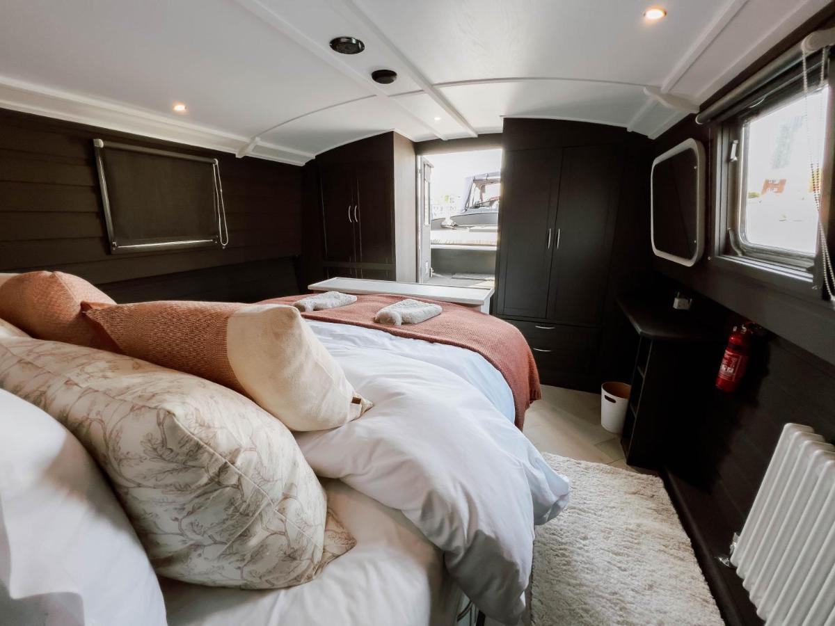 Luxury Wide Beam Canal Boat In The Docks *